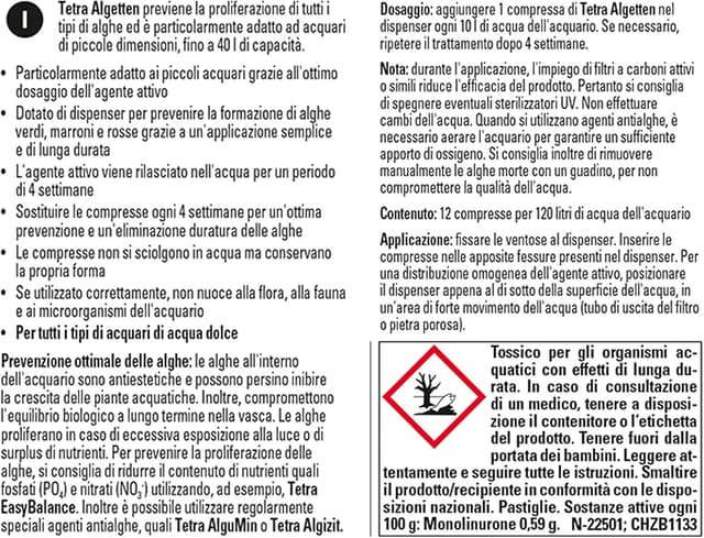 Thumbnail 6 de Tetra Algetten 12 compresse ad effetto lungo per prevenire la proliferazione delle alghe