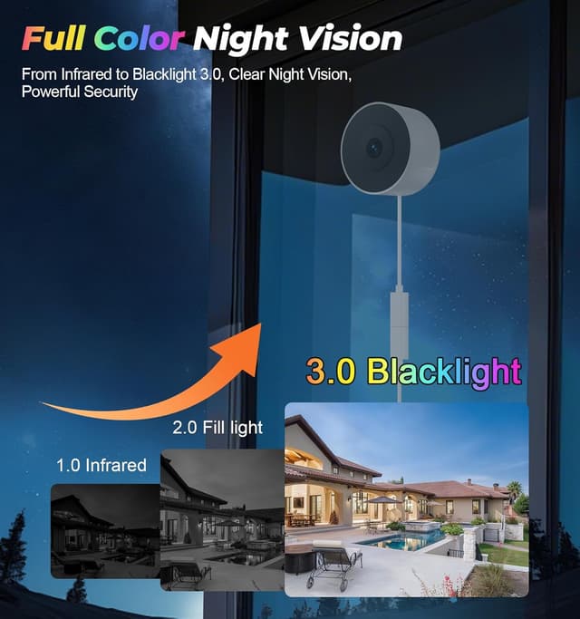 Detalle de Window Security Camera 4MP 2K WiFi Dual-Band