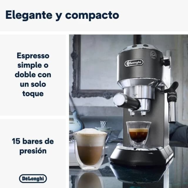 Thumbnail 3 de DeLonghi Dedica EC685.BK Cafetera espresso 15 bar