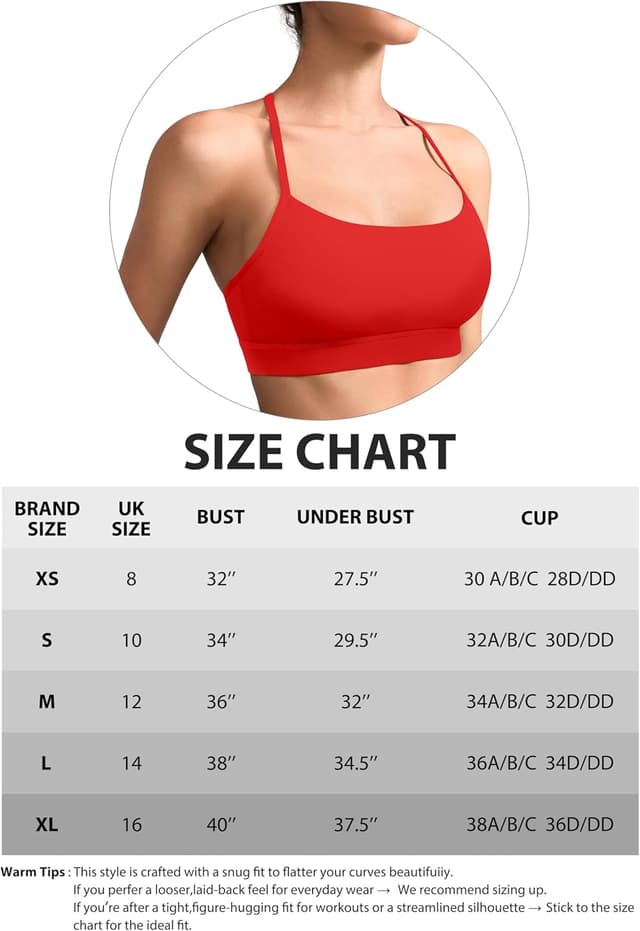 Detalle de Mirity Padded Y-Back Sports Bra (Racerback Low Impact Spaghetti Strap)