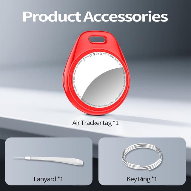 Thumbnail 6 de Tukio Air Tracker 1 confezione, rosso brillante | Localizzatore Bluetooth e cercatore con suono