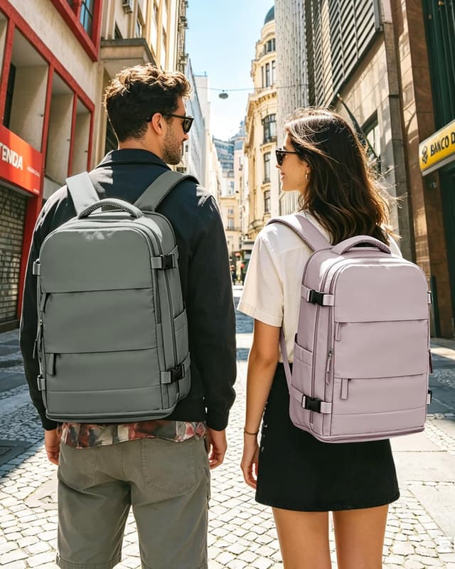 Detalle 2 de SZSYCN Handgepäck-Rucksack 40×30×20 mit Laptopfach (16 Zoll) & Schuhfach – Ryanair-/Wizz Air-Format