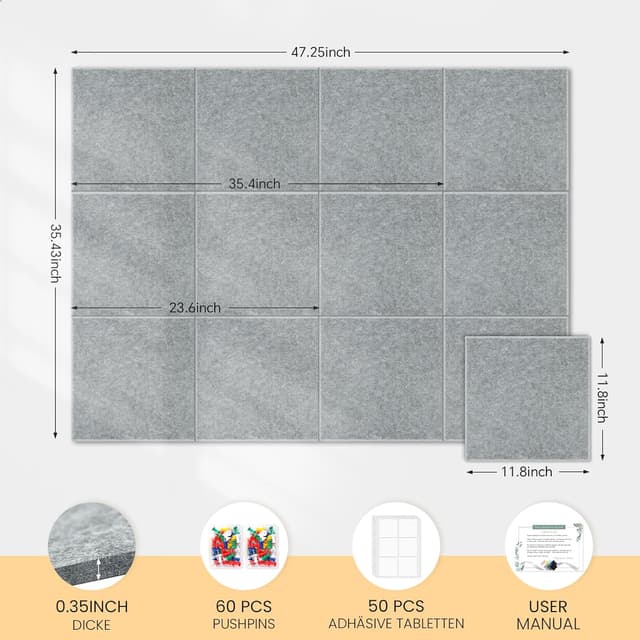 Thumbnail 6 de Großes Kork-Bulletin Board 120×90 cm für Wand 🧷