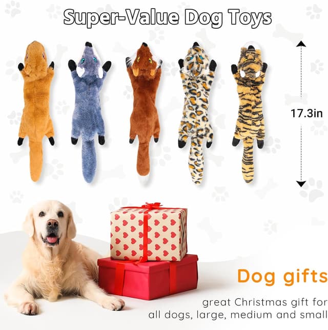 Thumbnail 6 de Newthinking No Stuffing Dog Toys 5-pack plush toys
