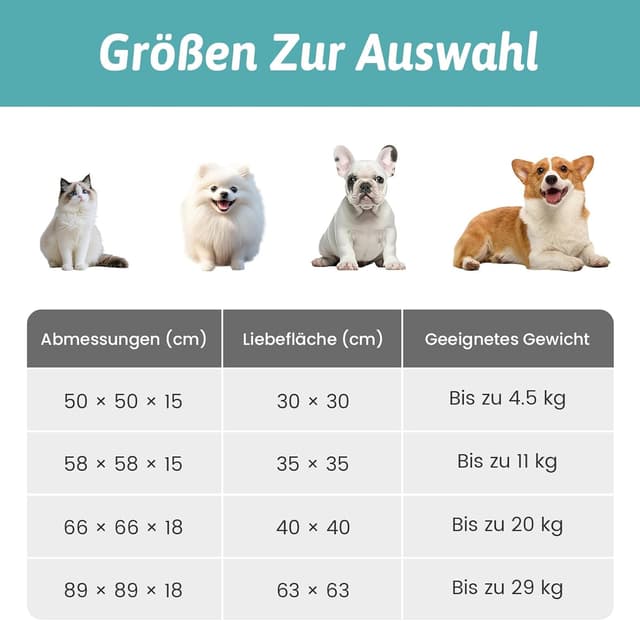 Detalle 2 de COZY KISS Katzenbett 58x58x15 cm