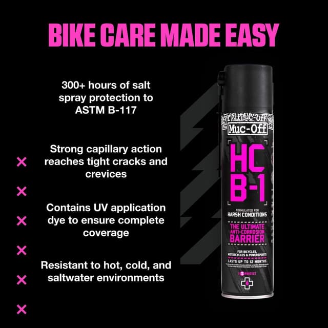 Thumbnail 6 de Muc Off HCB-1 Korrosionsschutz-Spray (Harsh Condition Barrier) 400 ml – Schwarz
