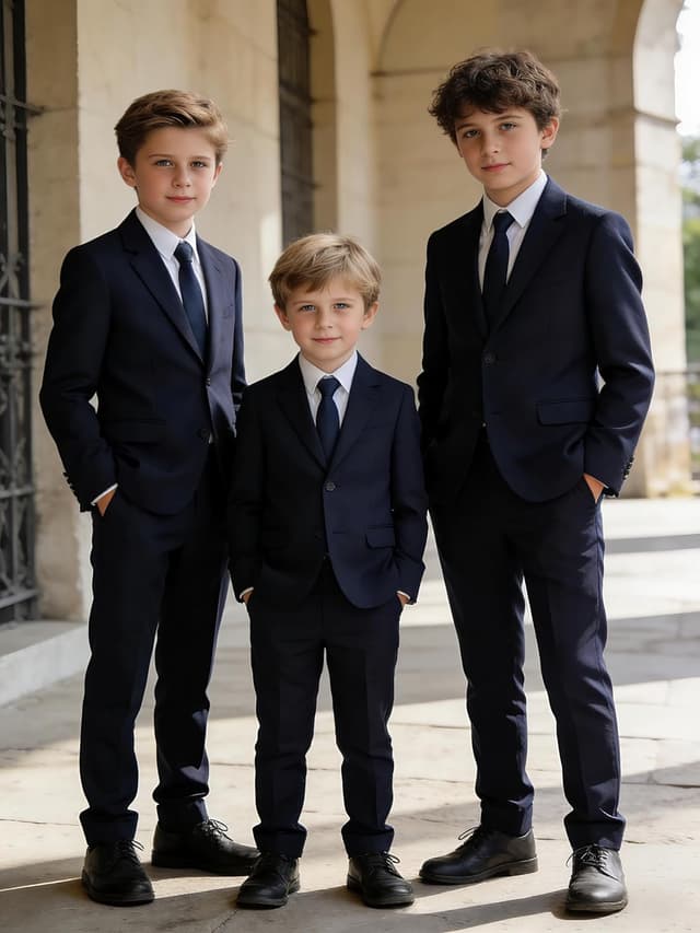 Thumbnail 4 de YuanLu Boys Suit Slim Fit 5-Piece 7