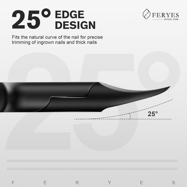 Detalle 2 de FERYES podiatrist toenail clippers for thick nails with curved blade & wide jaw