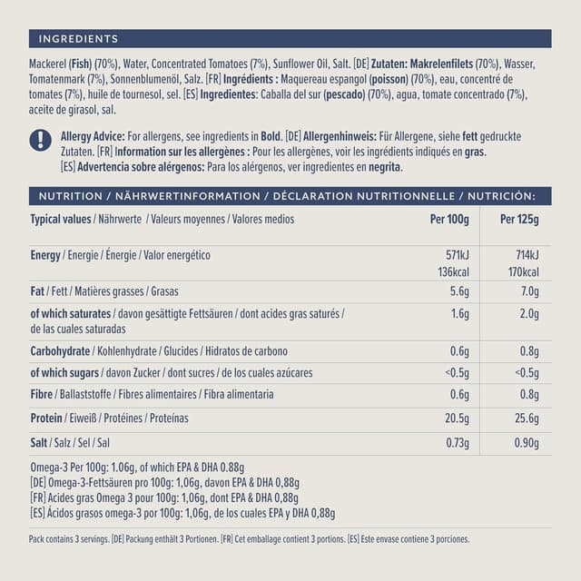 Thumbnail 2 de by Amazon Filetes de Caballa Sur en Salsa de Tomate 🐟 3x125g