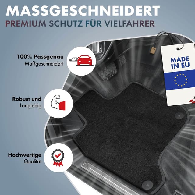 Thumbnail 1 de WALSER Premium Alfombras velour para VW Passat B8 2014