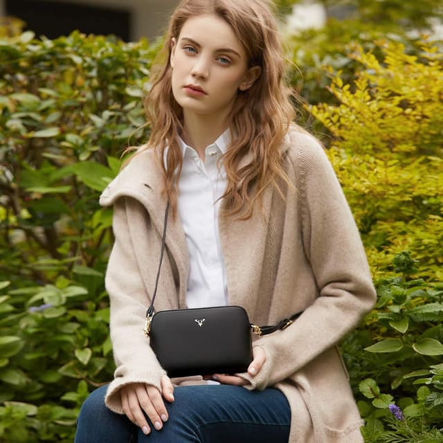 Detalle de ZMDB Handtasche Damen Klein Umhängetasche mit Schultergurt