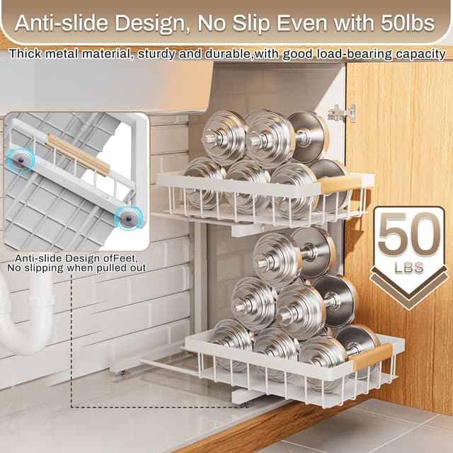 Thumbnail 5 de ADBIU Under Sink Organizer 15.75 in
