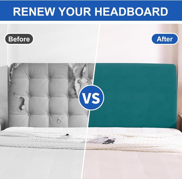 Thumbnail 6 de Ystyle copri testiera letto matrimoniale/singolo elasticizzato 150 cm blu pavone