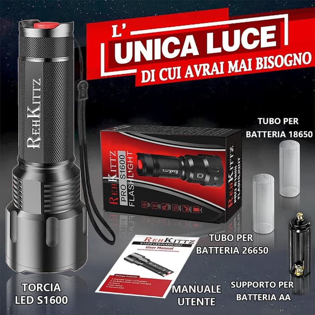 Thumbnail 5 de REHKITTZ S1600 3300 lumen Torcia LED