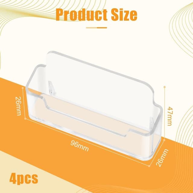 Detalle 2 de flintronic 6 pezzi porta biglietti da visita da scrivania in acrilico trasparente