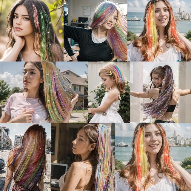 Thumbnail 6 de Svalor 4000 Hair Tinsel, 48 Zoll Glitzer