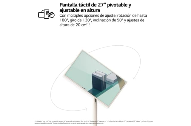 Detalle 2 de LG StanbyMe 27ART10AKPL Smart TV portátil táctil