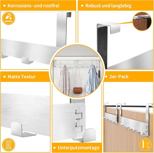 Detalle 1 de Gypie Türhaken 2er Set für 20 kg