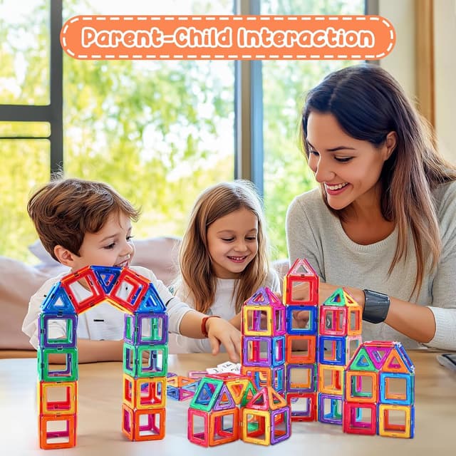 Thumbnail 5 de aaczly Magnetic Tiles 82PCS set