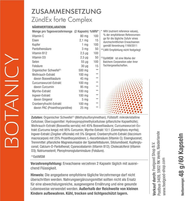 Thumbnail 6 de ZĂNDEX FORTE COMPLEX 60 MSM Kapseln đ