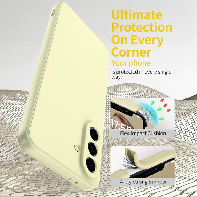 Detalle de Watana Hülle für Samsung Galaxy A56: Soft-Touch Silikoncase mit Mikrofaserfutter (weiß)