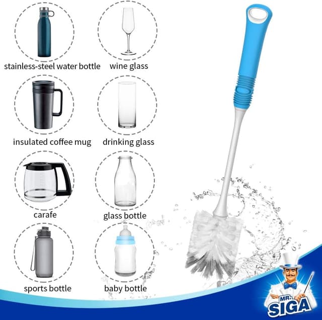 Thumbnail 5 de MR.SIGA Long Handle Bottle Brush 5.5 cm Head