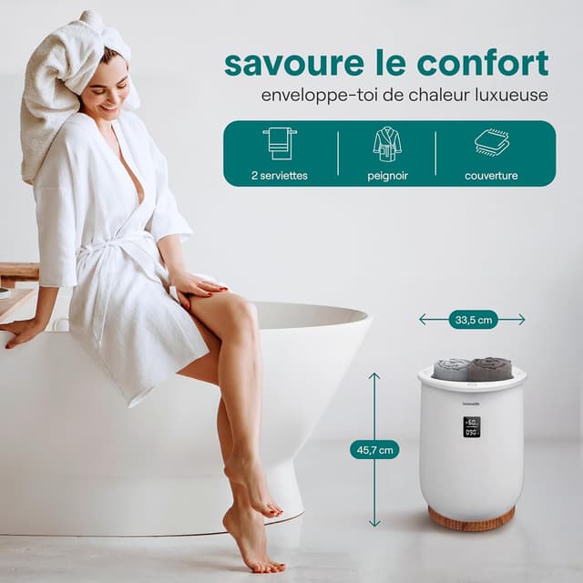 Detalle 2 de SereneLife Chauffe-Serviettes 20 L Grande Capacité