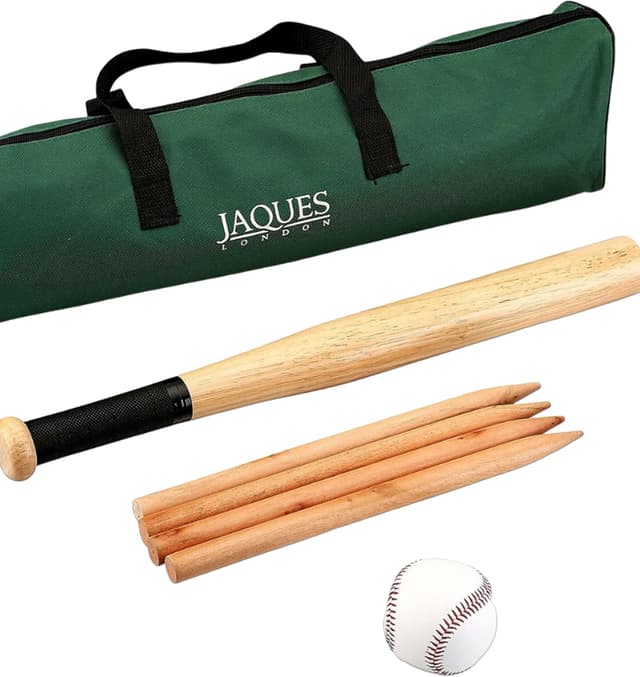 Detalle de Jaques of London Premium Rounders Set (6-piece) with Safe-Play Bat, Ball & Carry Bag