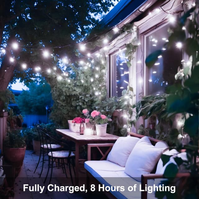 Detalle 2 de FFZZKJ solar garden lights 100 LEDs