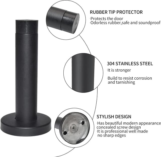 Detalle de DOKU 3.5 Inch door stop, 3 pack