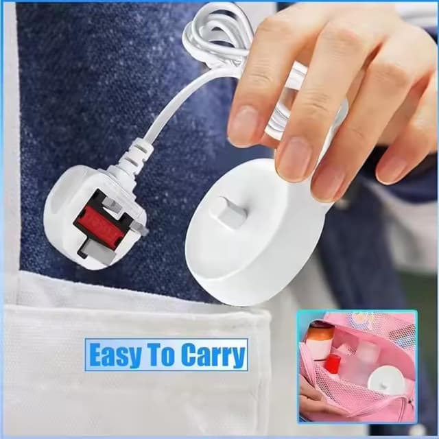 Detalle 2 de Universal Electric Toothbrush Charger Adapter (UK plug) for Sonicare-style chargers – 1-metre lead