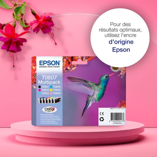 Thumbnail 2 de Epson T0807 Hummingbird Cartouches Claria Photo HD