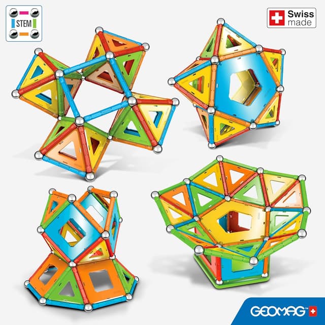 Detalle 2 de Geomag Classic Confetti – magnetisches Konstruktionsspielzeug mit 114 Teilen