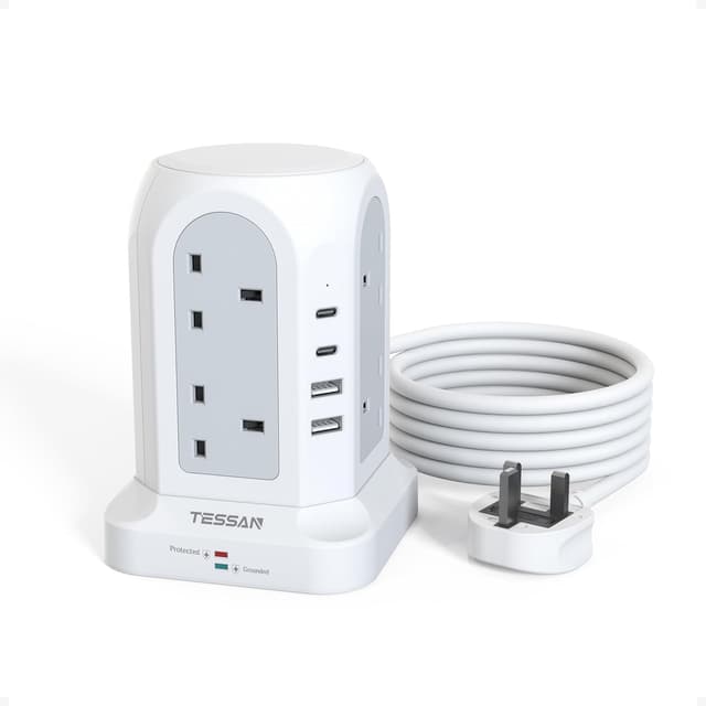 Detalle de Tower Extension Lead 3m 8 Way with USB