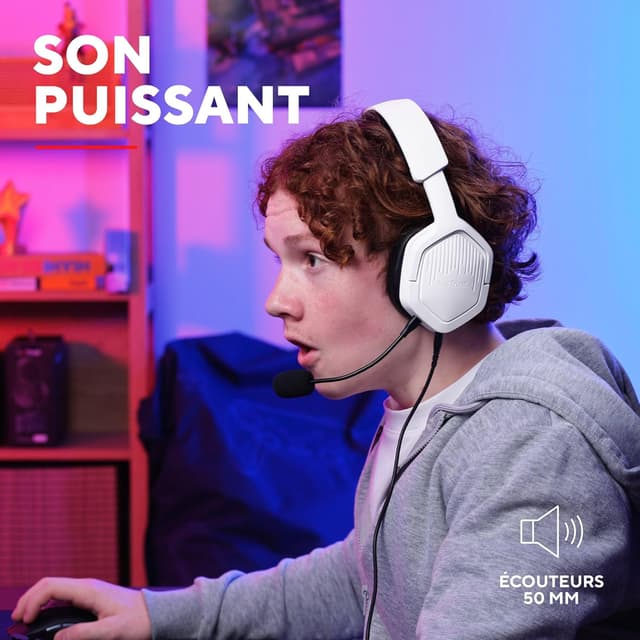 Detalle 1 de GXTrust 1492W Ravox Casque gaming 50 mm