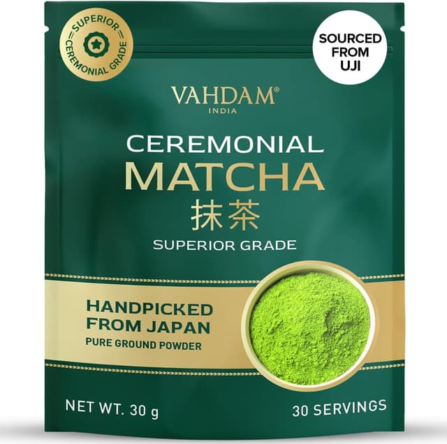 Imagen de VAHDAM Matcha Ceremonial 30g Té verde matcha en OfertitasTOP