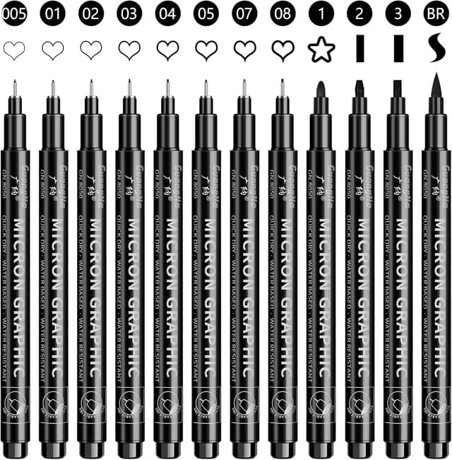 Imagen de OFFCUP Bolígrafos de Dibujo 12 piezas en OfertitasTOP