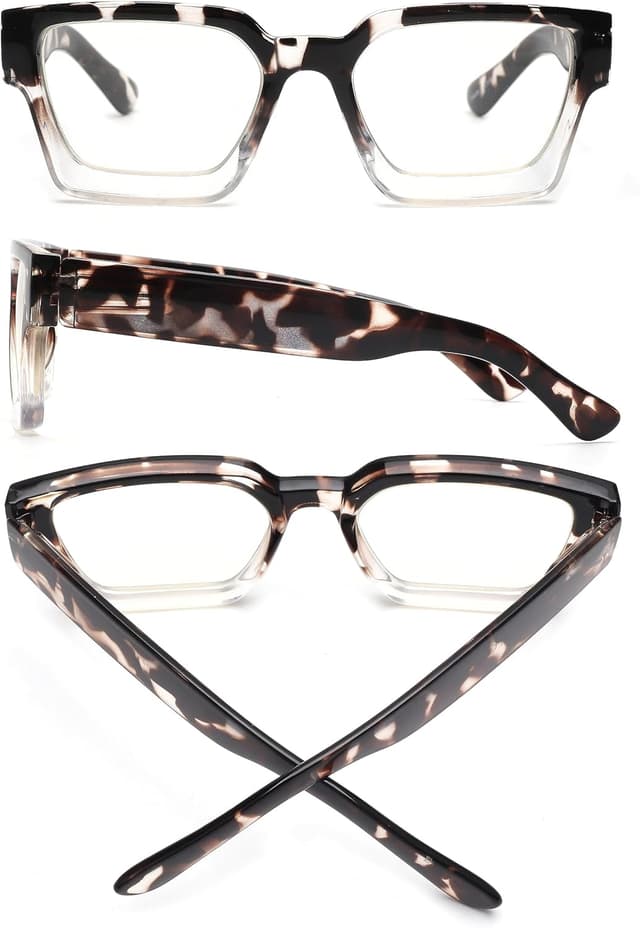 Detalle de JM 3 Pack Square Reading Glasses with Blue Light Blocking Lenses