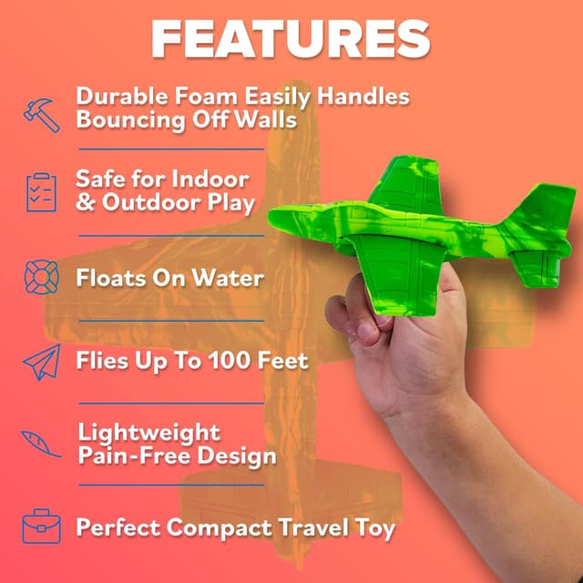 Thumbnail 3 de Refresh Sports Foam Airplanes 100ft Flight