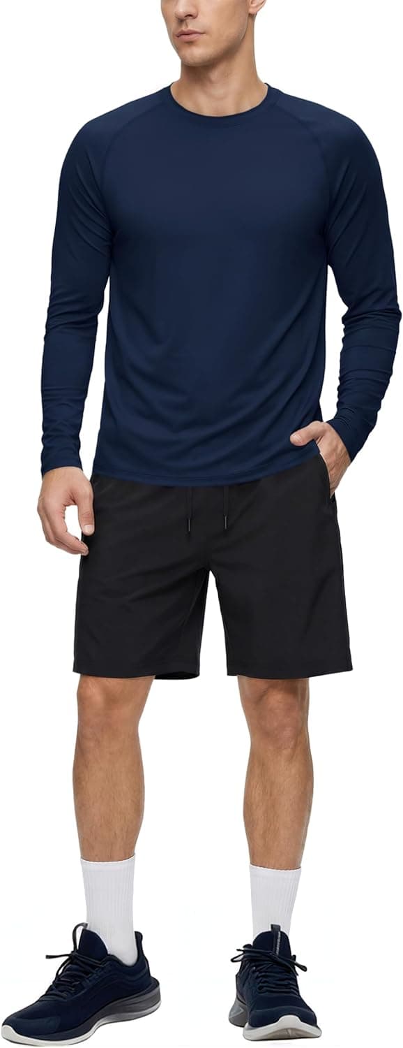 Detalle de TACVASEN Herren UPF 50+ UV-Schutz Langarmshirt (Rashguard) für Outdoor & Sport