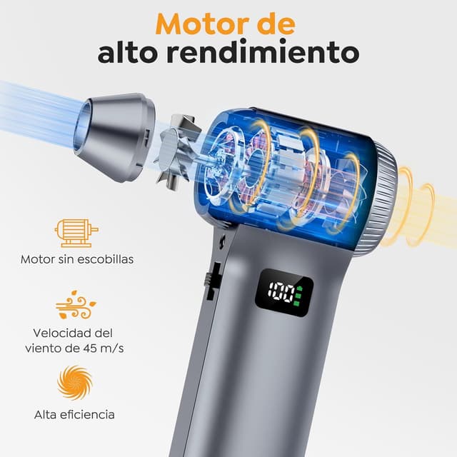 Detalle 2 de NACKEO K100 Soplador de aire eléctrico 📢