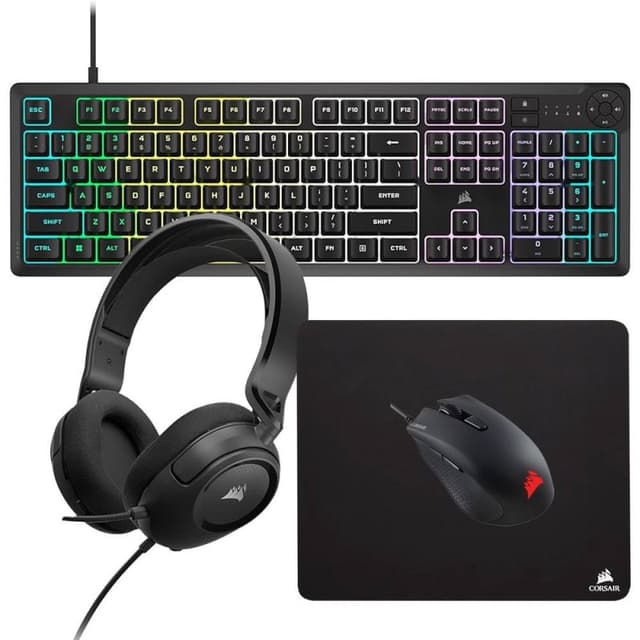 Detalle de Corsair Bundle K55 CORE RGB Harpoon Pro MM100 HS35 v2