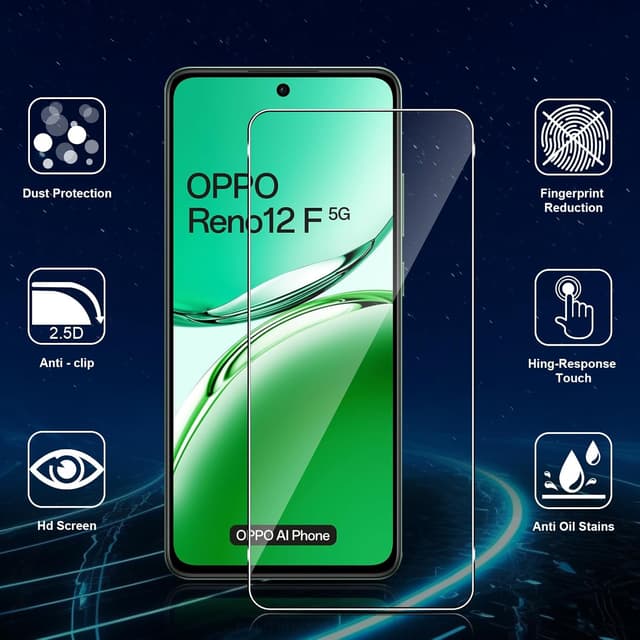 Detalle 2 de Datree Displayschutz für OPPO Reno 12F 9H
