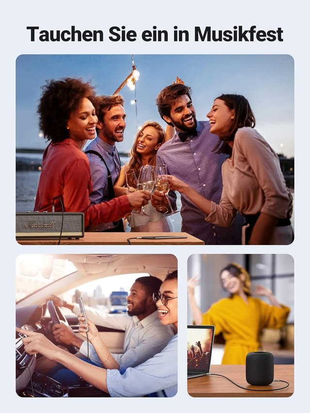 Detalle 2 de UGREEN 3,5 mm Klinke-Aux Kabel 2 m