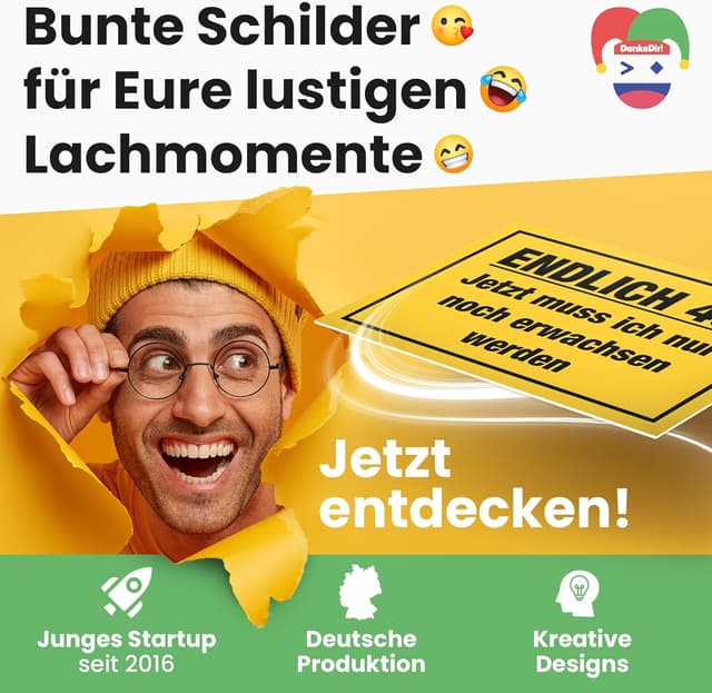 Thumbnail 6 de DankeDir! Endlich Fünfundvierzig Schild 30 x 20 cm