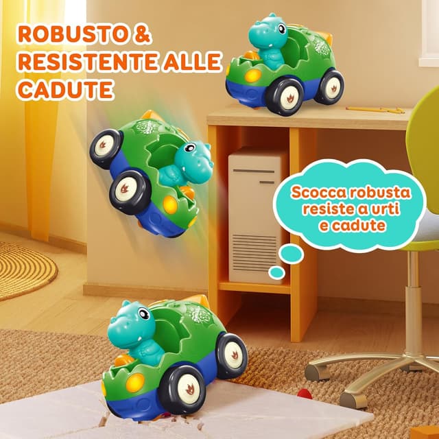 Detalle de Pup Go Macchina Dino RC cartoon per bambini 18 mesi+ con musica e luci