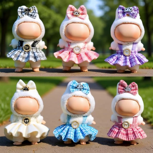 Detalle de LABUBU 17cm Doll Clothes 6 Pack Set