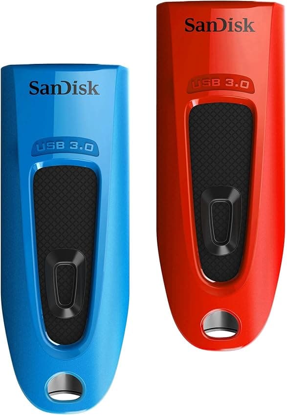 Detalle de SanDisk Ultra de 64 GB USB 3.0 Paquete doble 💾