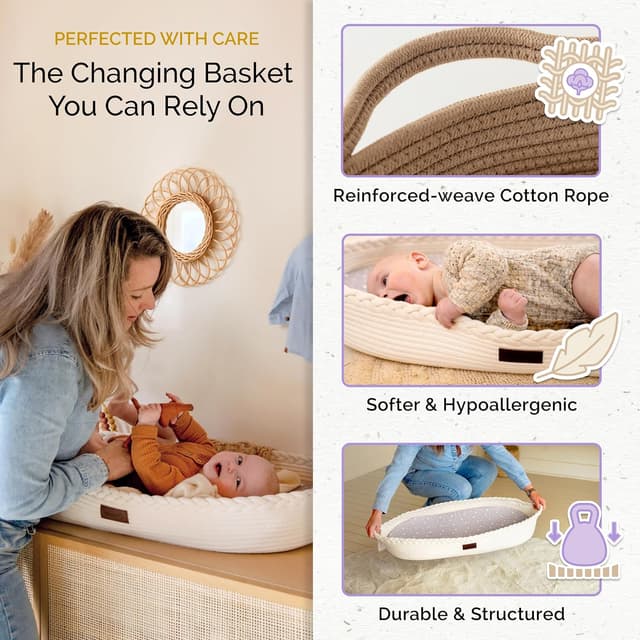 Thumbnail 2 de Yunioo Canasta Cambiadora 31.5 x 16.5 x 4.5 pulgadas 📦