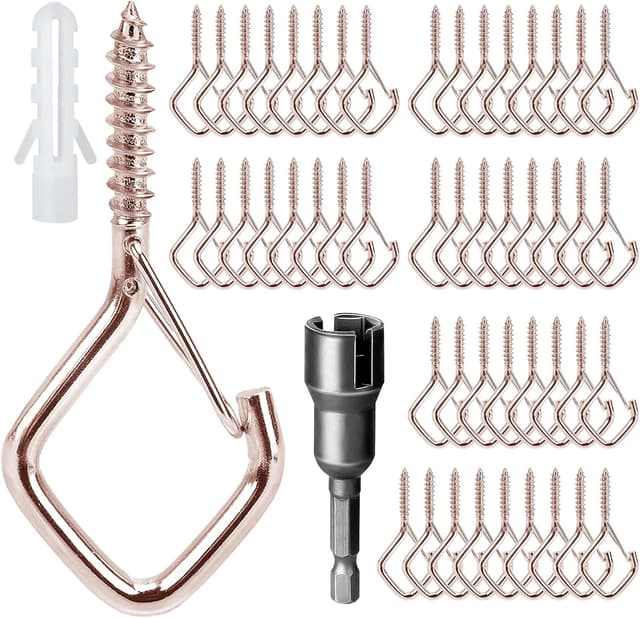 Detalle de Ticway Outdoor-Haken 50 Stück für Lichterketten